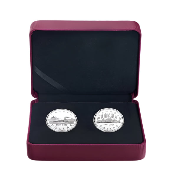 2017 (1987-) - Canada - $1 - 30th Anniversary of the Loonie - 2-Coin Set