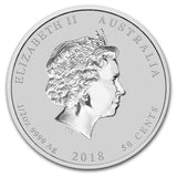 1/2 oz - 2018 - Year of the Dog - Coloured - Fine Silver
