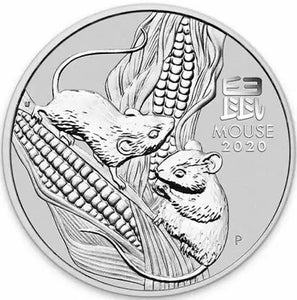 2 oz - 2020 - Lunar Year of the Mouse - Fine Silver