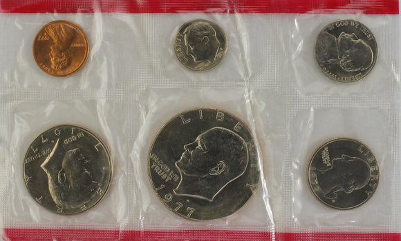 1977 D - USA - UNC Mint Set (6 Coins)