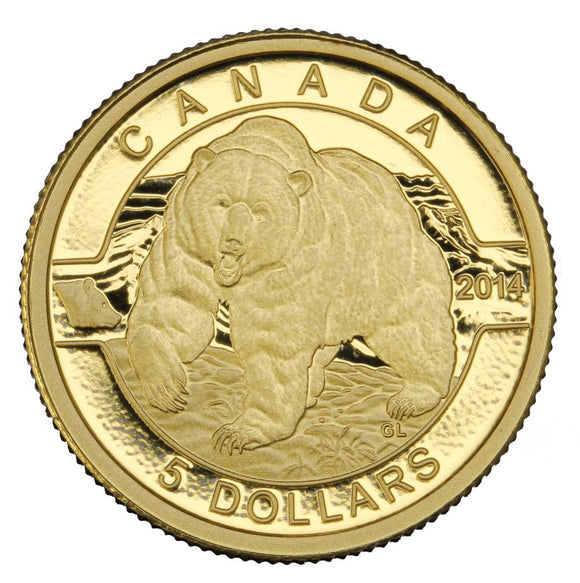 2014 - Canada - 5 Dollars - Grizzly Bear