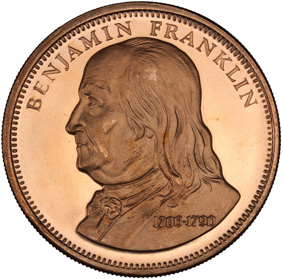 1 oz - Copper Round - Benjamin Franklin