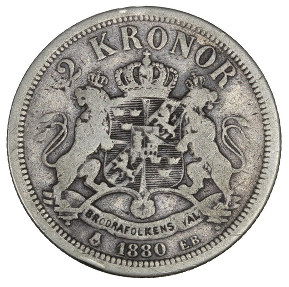 1880 EB - Sweden - 2 Kronor - 