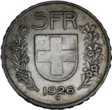 1926 B - Switzerland - 5 Francs - EF40