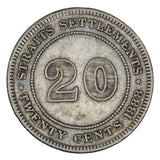 1888 - Straits Settlements - 20 Cents - VF20