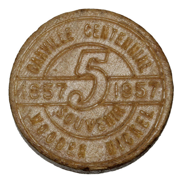 Oakville Centennial Wooden Nickel - Souvenir