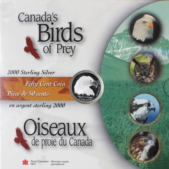 2000 - Canada - 50c - Bold Eagle - Birds of Prey