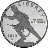 2012 - USA - $1 - Infantry Soldier Proof Silver Dollar