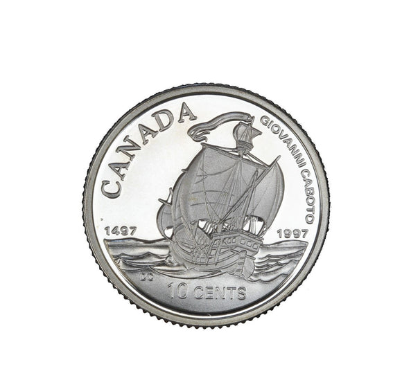 1997 - Canada - 10c - Caboto - 500th Anniv. of Caboto's Voyage <br> (no sleeve, box and COA)