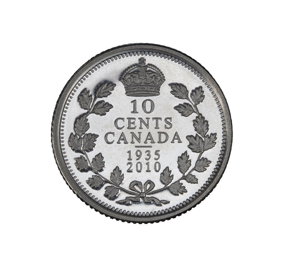 2010 (1935-) - Canada - 10c - George V, Sterling Silver <br> (no sleeve, box and COA)