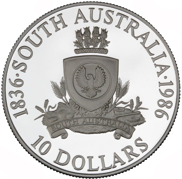 1986 (1836-) - Australia - $10 - South Australian Jubilee 150