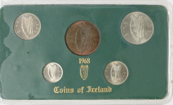 1968 - Ireland - 5 Coin Mint Set - Coins of Ireland
