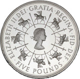 1993 (1953-) - United Kingdom - 5 Pounds - Coronation 40th Anniv. Silver Proof Crown