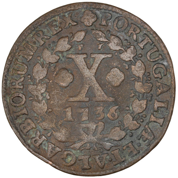 1736 - Portugal - 10 Reis - VG8