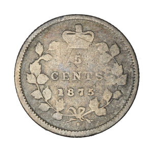 1875 H Lg Date - Canada - 5c - G4