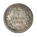 1858 Lg Date - Canada - 5c - G6