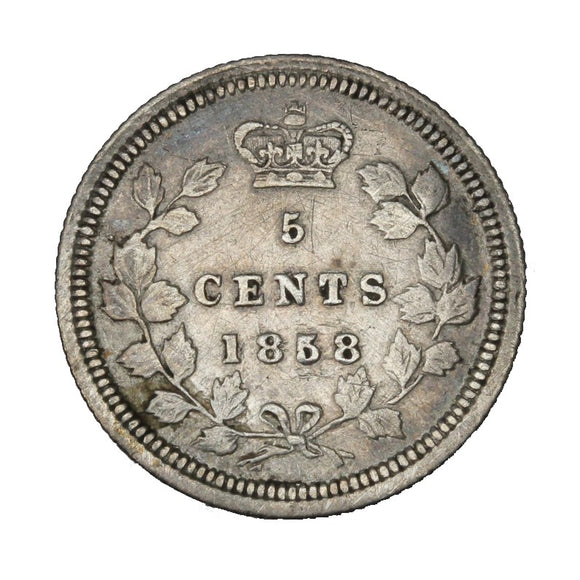 1858 Lg Date - Canada - 5c - F15