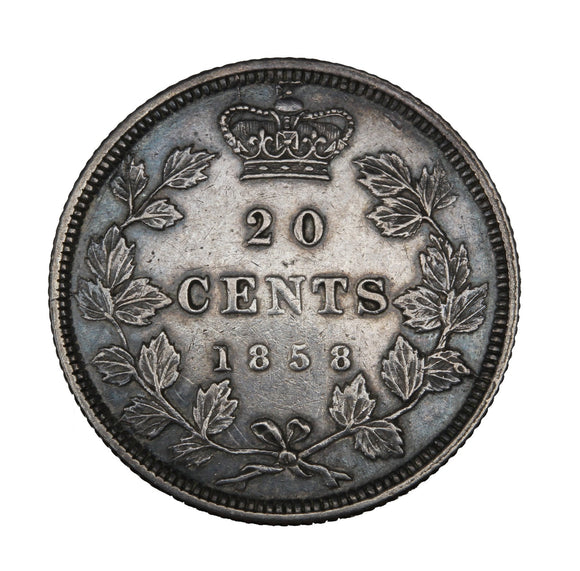 1858 - Canada - 20c - VF25
