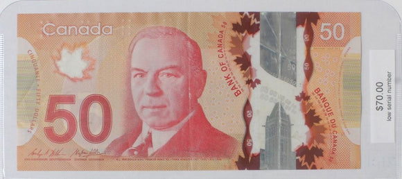 2012 - Canada - 50 Dollars - Wilkins / Poloz - Low Serial -  GHM0000110