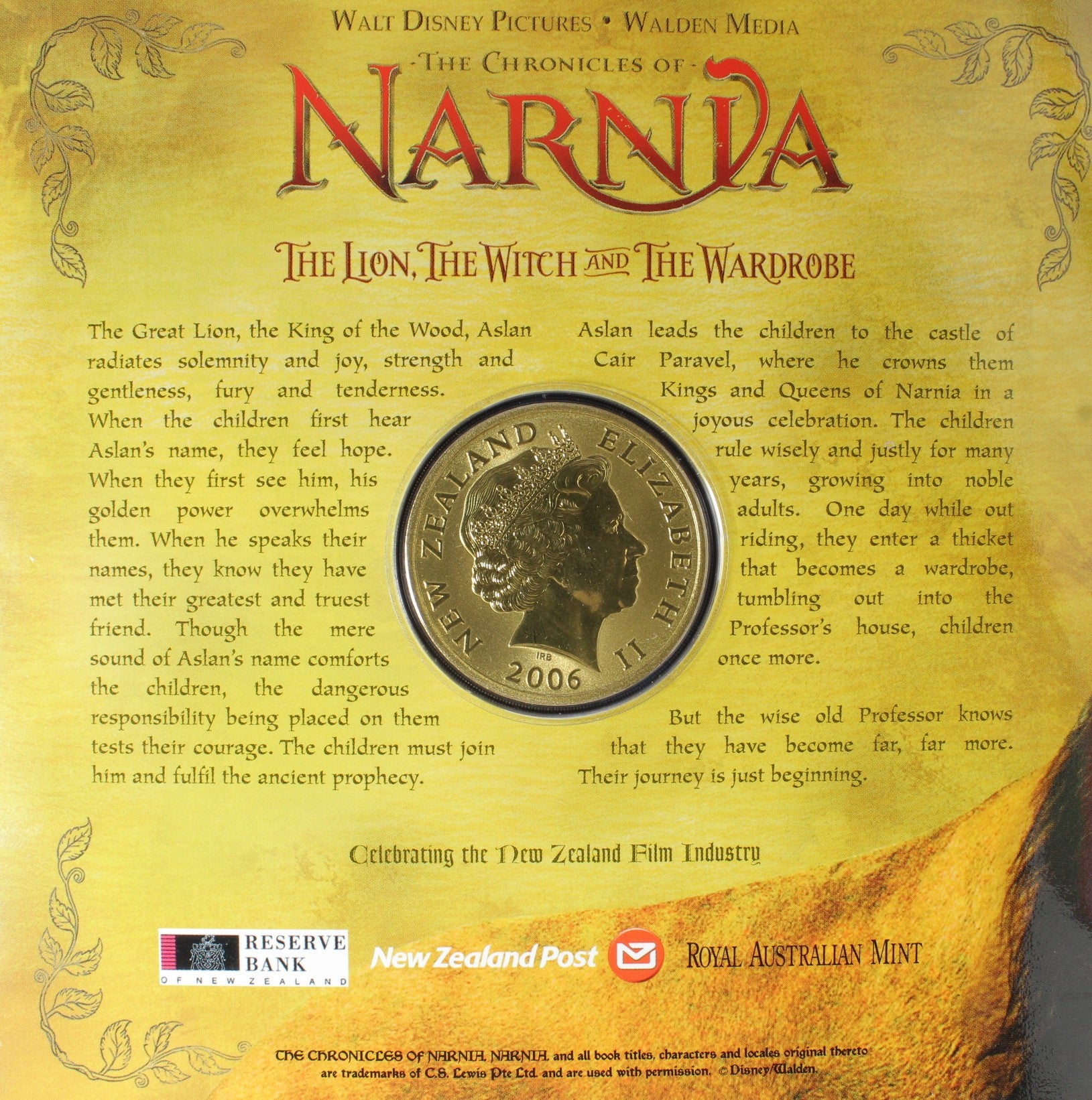 2006 - New Zealand - $1 - The Chronicles of Narnia: The Lion, The
