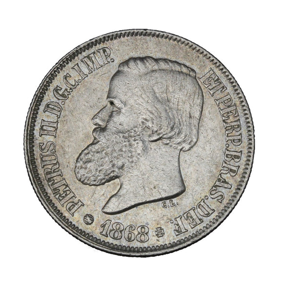 1868 - Brazil - 500 Reis - EF40