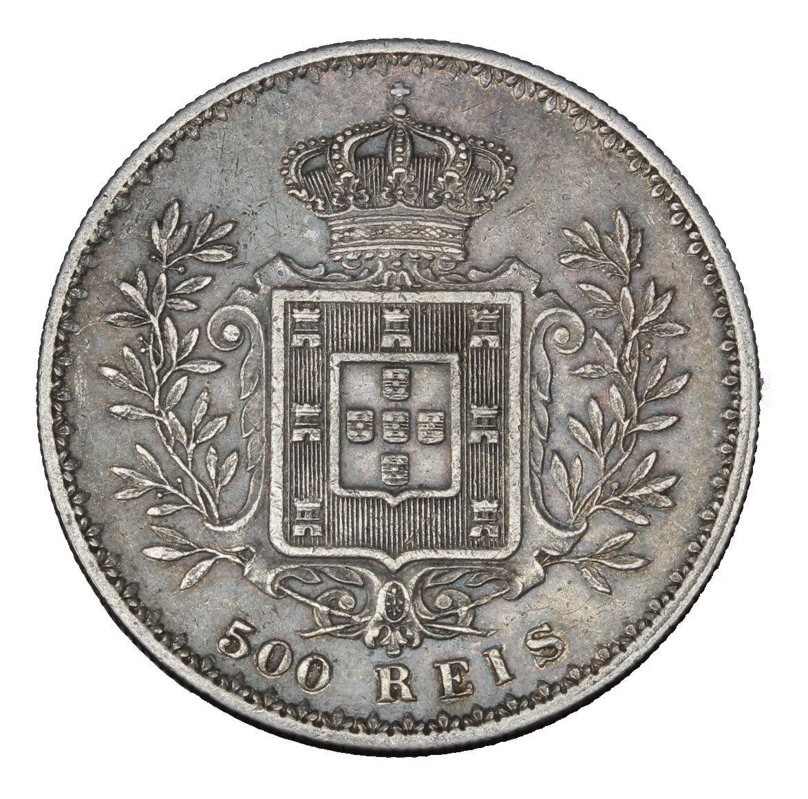 1891 - Portugal - 500 Reis - EF40 – MK Coins