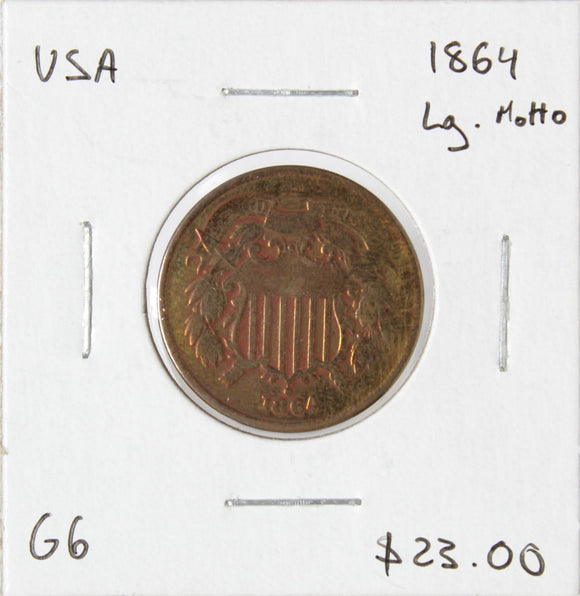 1864 - USA - 2c - Lg Motto - G6