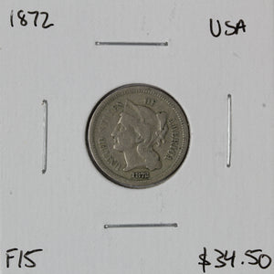 1872 - USA - 3c - F15