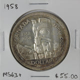 1958 - Canada - $1 - MS63+