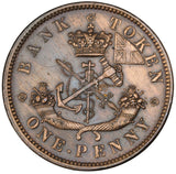 1850 - Bank of Upper Canada - 1 Penny - Without Dot - PC-641 - EF40