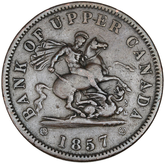 1857 - Bank of Upper Canada - 1 Penny - PC-6D - F12