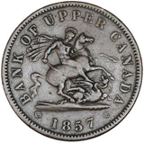 1857 - Bank of Upper Canada - 1 Penny - PC-6D - F12