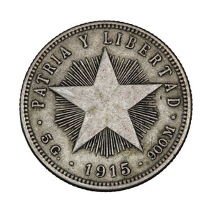 1915 - Cuba - 20 Centavos - EF40