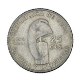 1953 - Cuba - 25 Centavos - EF40