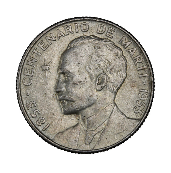 1953 - Cuba - 25 Centavos - AU50