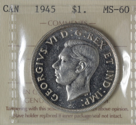 1945 - Canada - $1 - MS60 ICCS