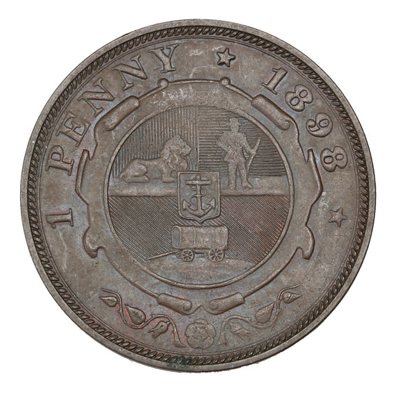 1898 - South Africa - 1 Penny - AU50