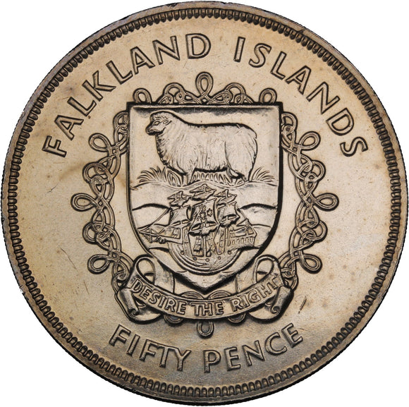 1977 - Falkland Islands - 50 Pence - MS65