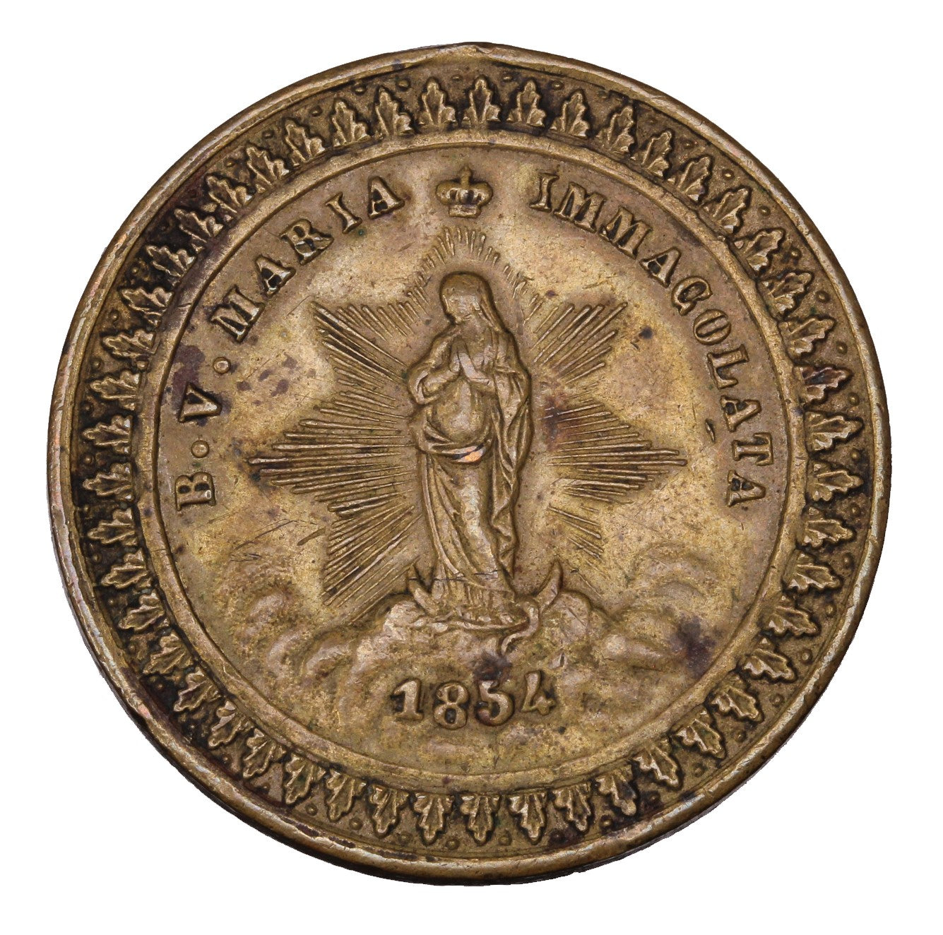 Médaille Pie IX Pontifex Maximus Anno XV - 1878 - Cuivre - 43 Mm - Pièce De Collection