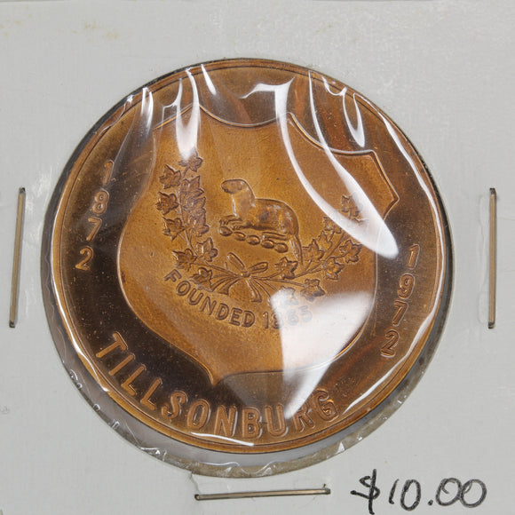 1972 - Tillsonburg Centennial Medal