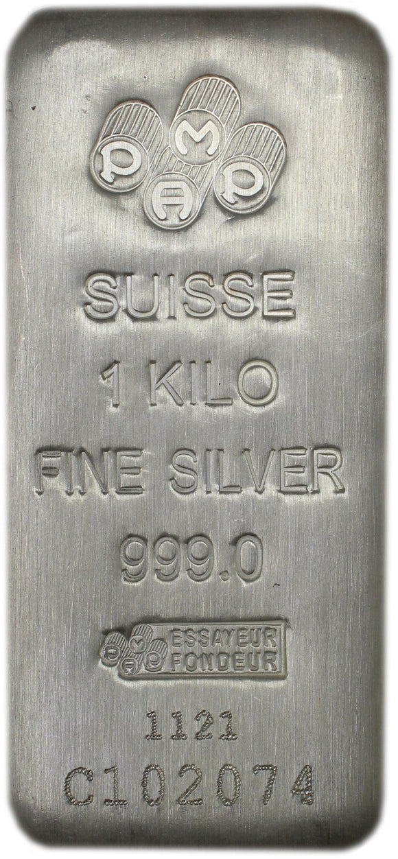 1 kg - PAMP Suisse Cast Bar - Fine Silver
