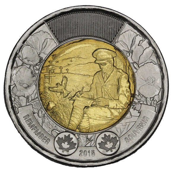 2015 - Canada - $2 - In Flanders Fields (Uncoloured) - BU MS63