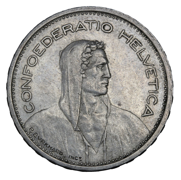 1931 B - Switzerland - 5 Francs - EF40