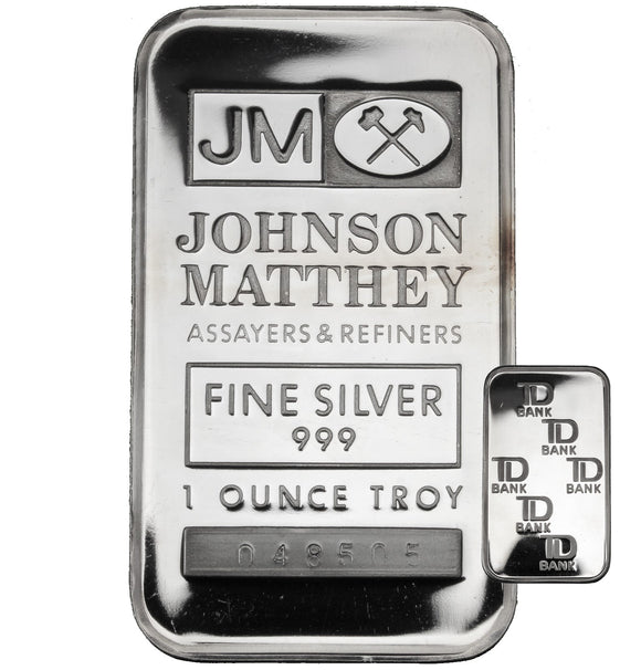 1 oz - JM Johnson Matthey - TD Bank - Fine Silver