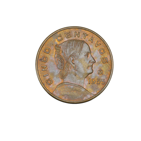 1955 Mo - Mexico - 5 Centavos - MS63