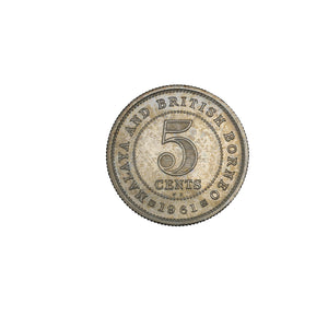 1961 K N - Malaya and British Borneo - 5 Cents - EF40