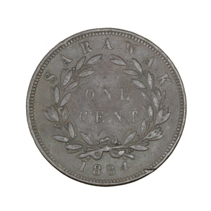 1884 - Sarawak - 1 Cent - VF20