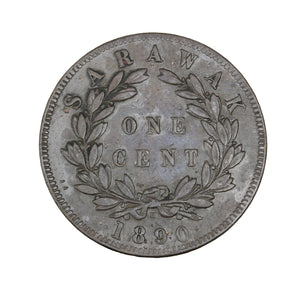 1890 H - Sarawak - 1 Cent - VF20