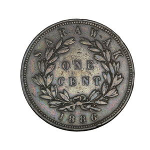 1886 - Sarawak - 1 Cent - VF20