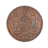 1890 - British North Borneo - H - 1 Cent - VF20